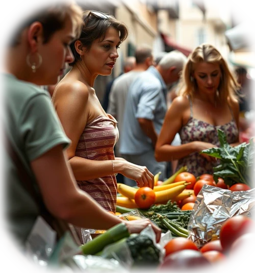 People at the market