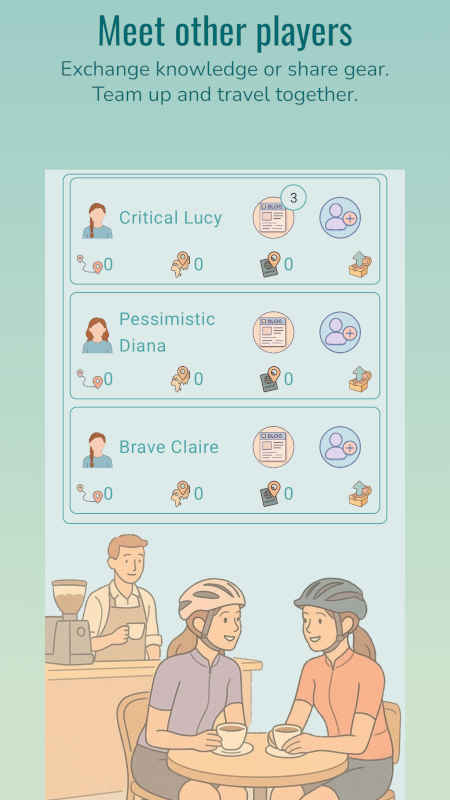 Meet players at cafes